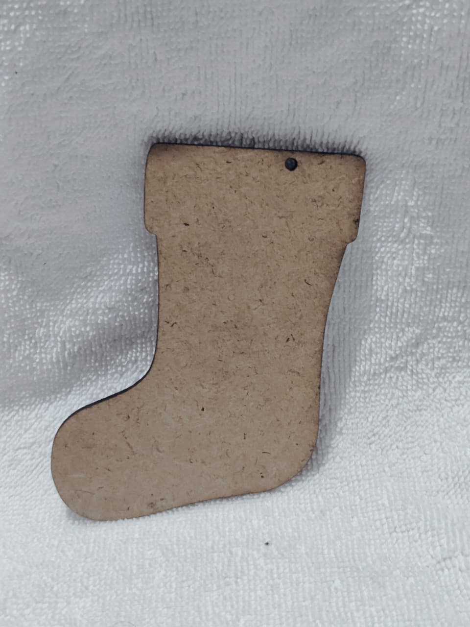 Wooden Christmas Stocking Ornament - 4 inch