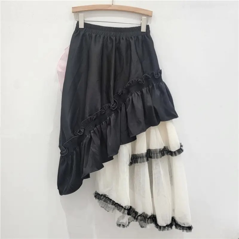 Asymmetrical Floral Skirt