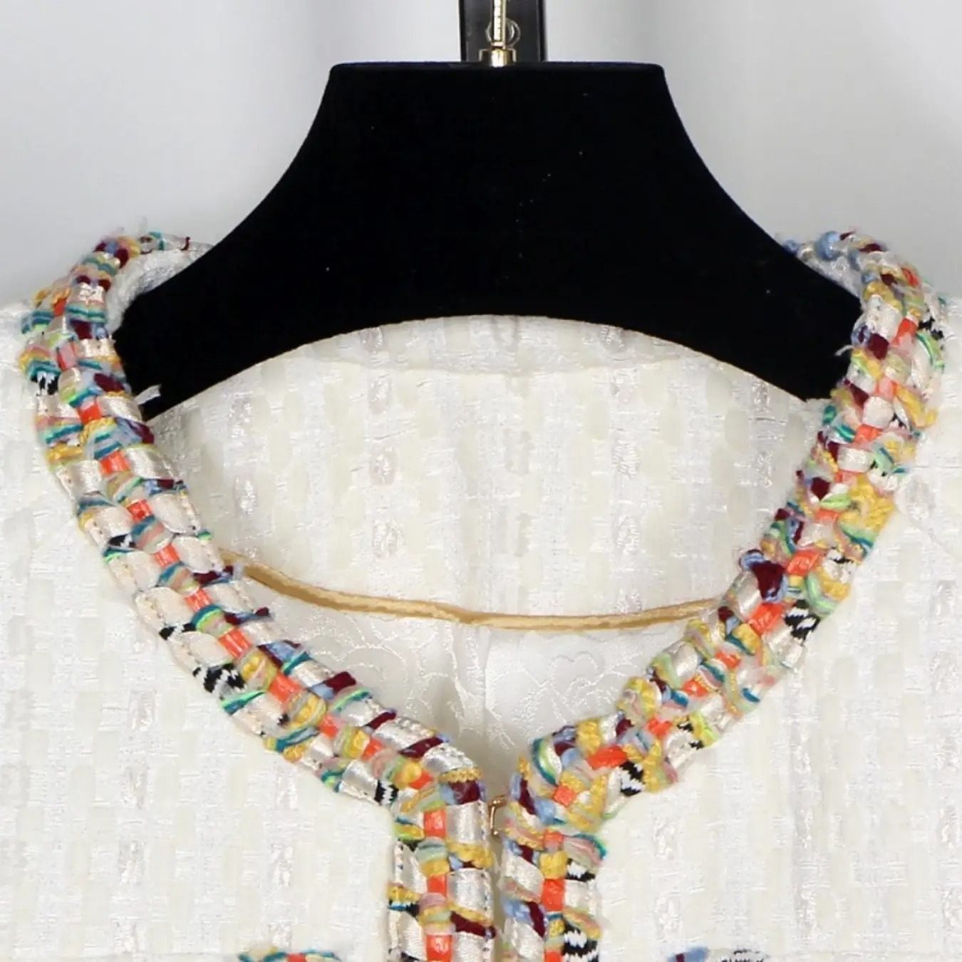 Elegant White Tweed Jacket