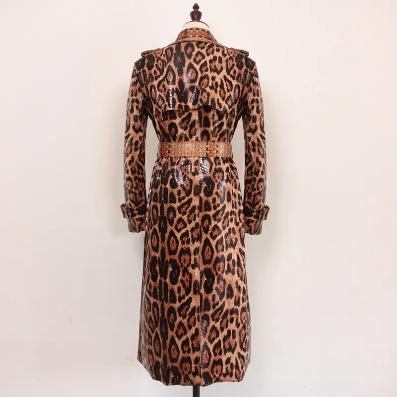 Leopard Print Trench Coat