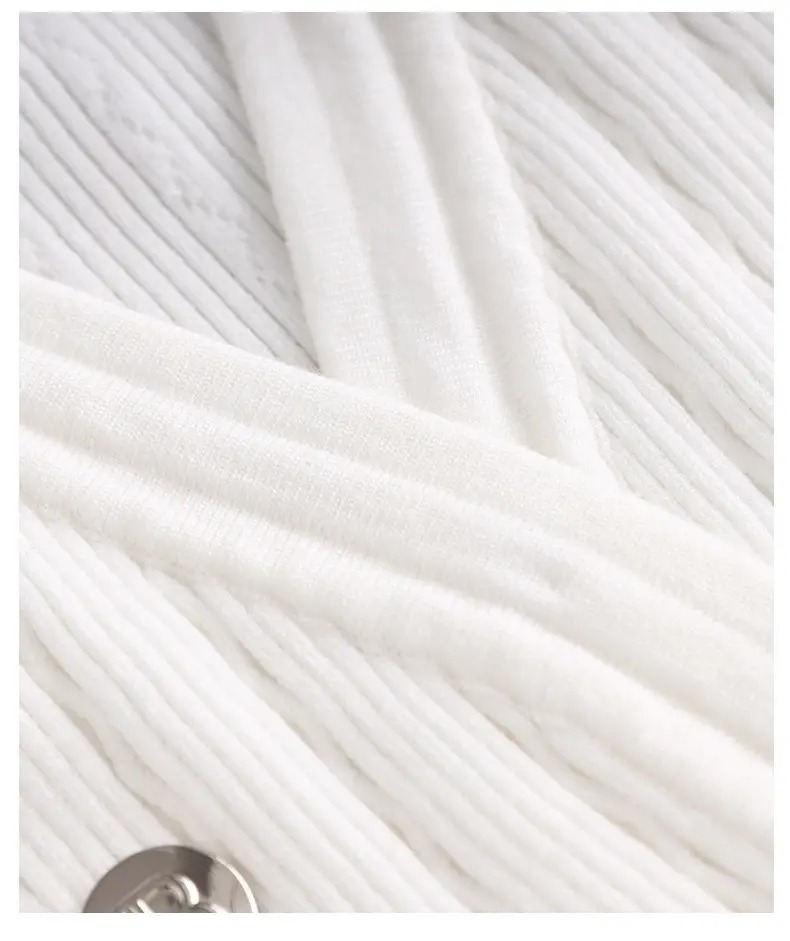 Elegant Double-Breasted Knitted Dress