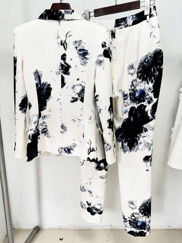 Women's Floral Print Suit
