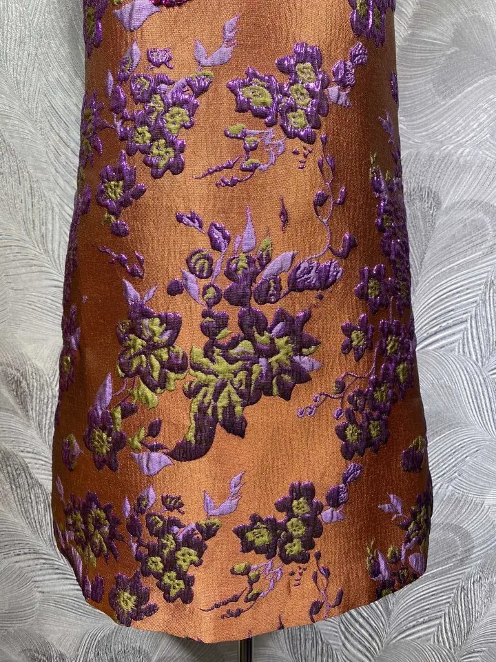 Floral Brocade Sleeveless Dress