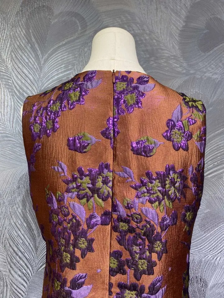 Floral Brocade Sleeveless Dress