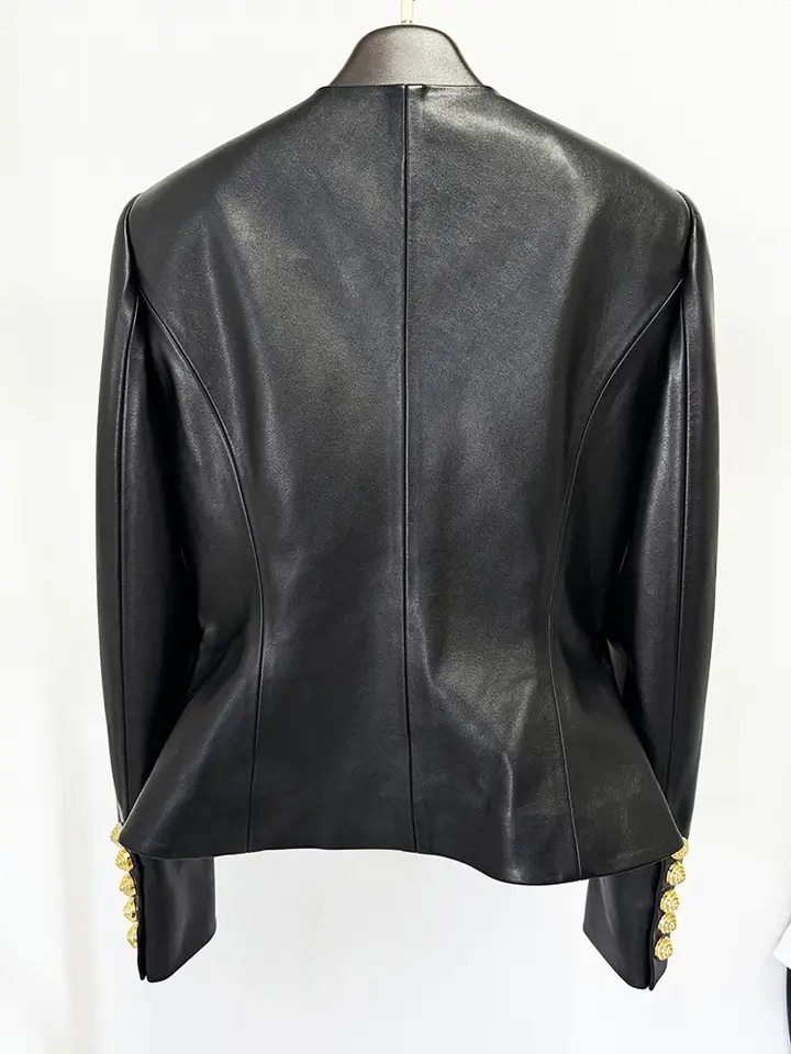 Black Leather Blazer