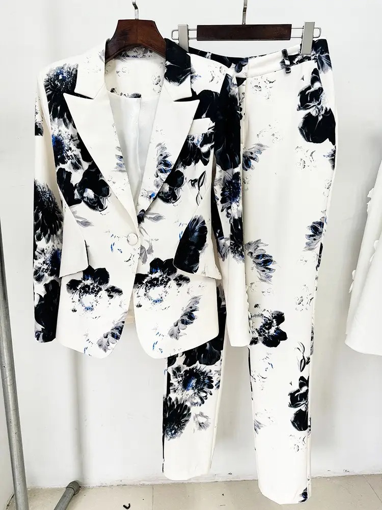 Women's Floral Print Suit