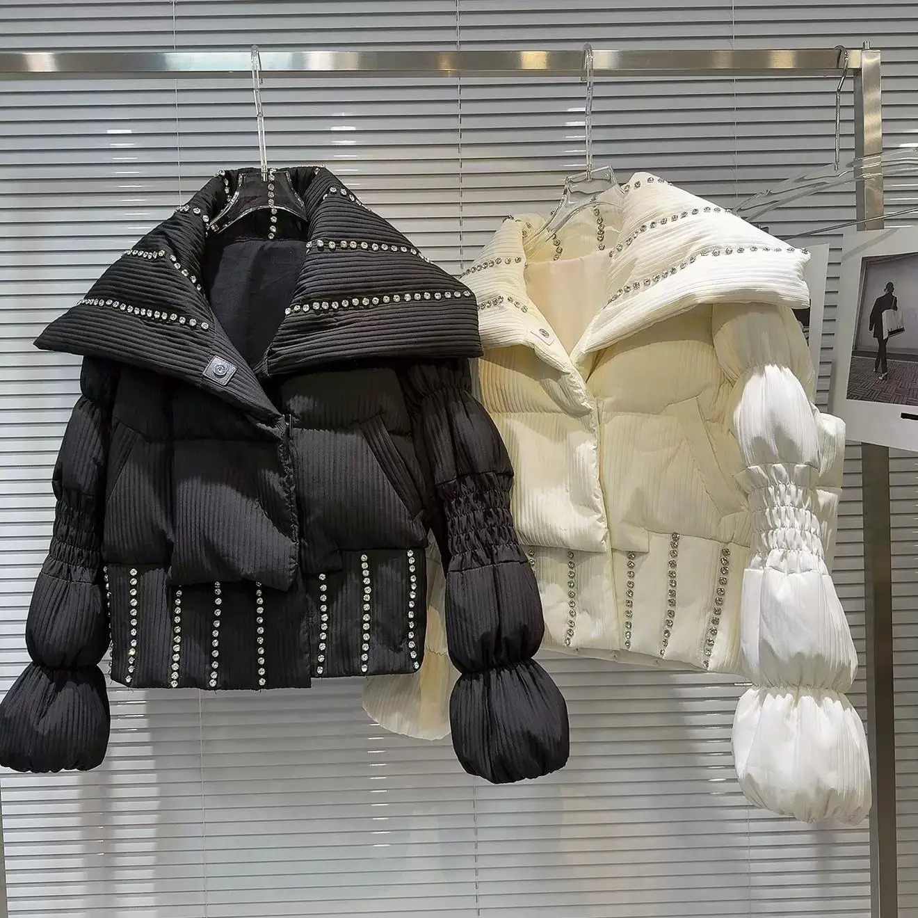 White Puffy Winter Jacket