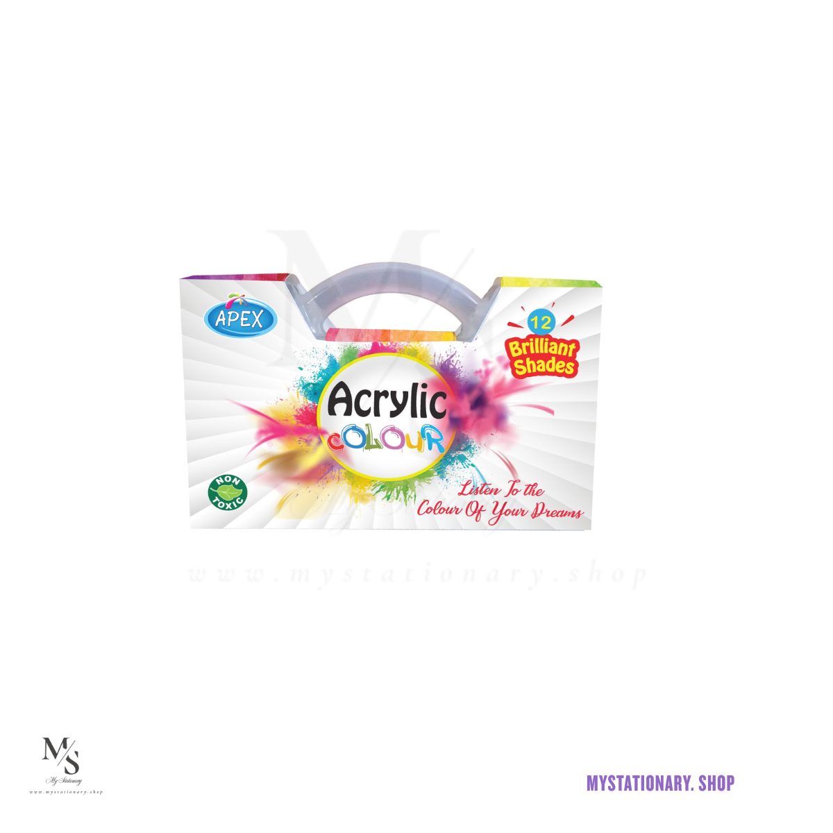 Acrylic Colors (Box of 12 + 1 Free Brush)