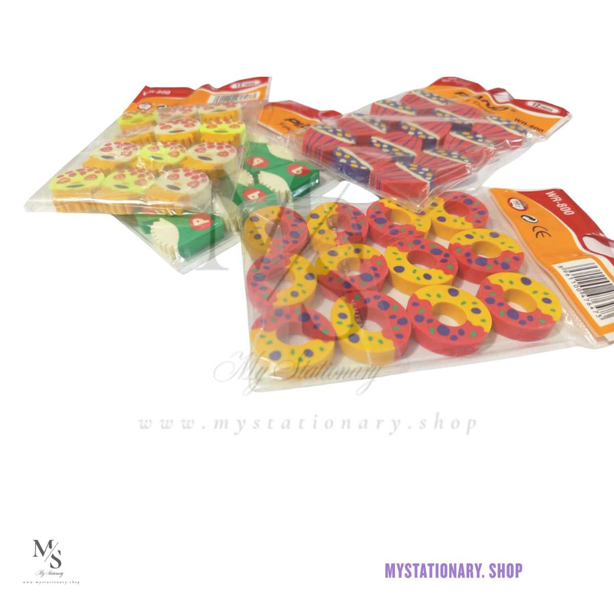 PIANO Soft Fancy Erasers (Pack of 12)