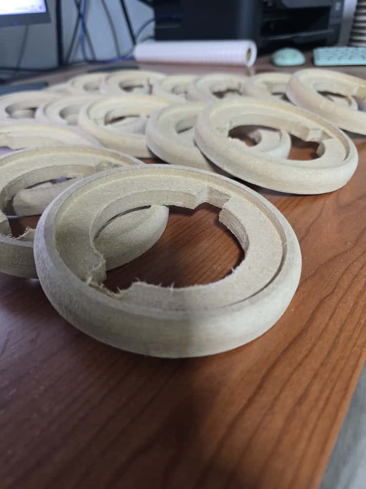 Flange in mdf per tweeter da 10cm