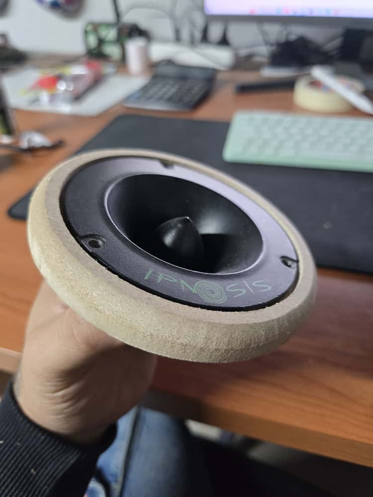 Flange in mdf per tweeter da 10cm