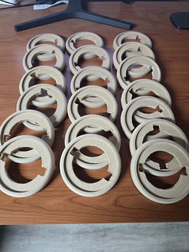 Flange in mdf per tweeter da 10cm