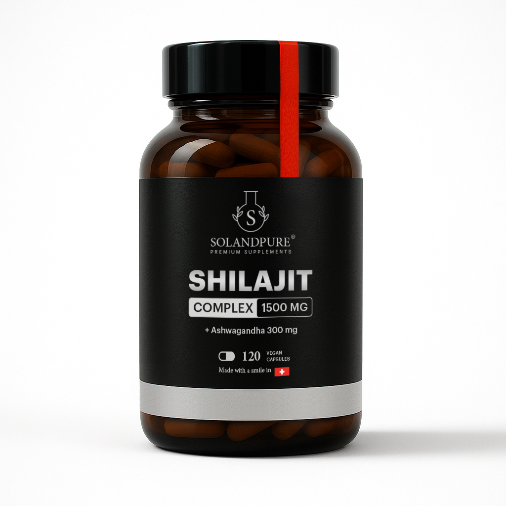 🏔️ Shilajit + Ashwagandha 1500 mg | 120 Cápsulas | Fórmula Original de los Himalayas – Energía, Vitalidad y Bienestar Natural