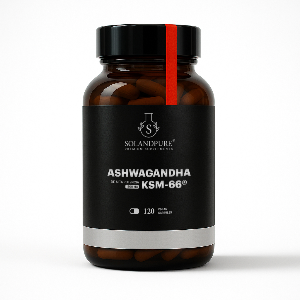 🌿 Ashwagandha KSM-66® 1500mg – 120 Cápsulas | Energía, Equilibrio y Bienestar Natural