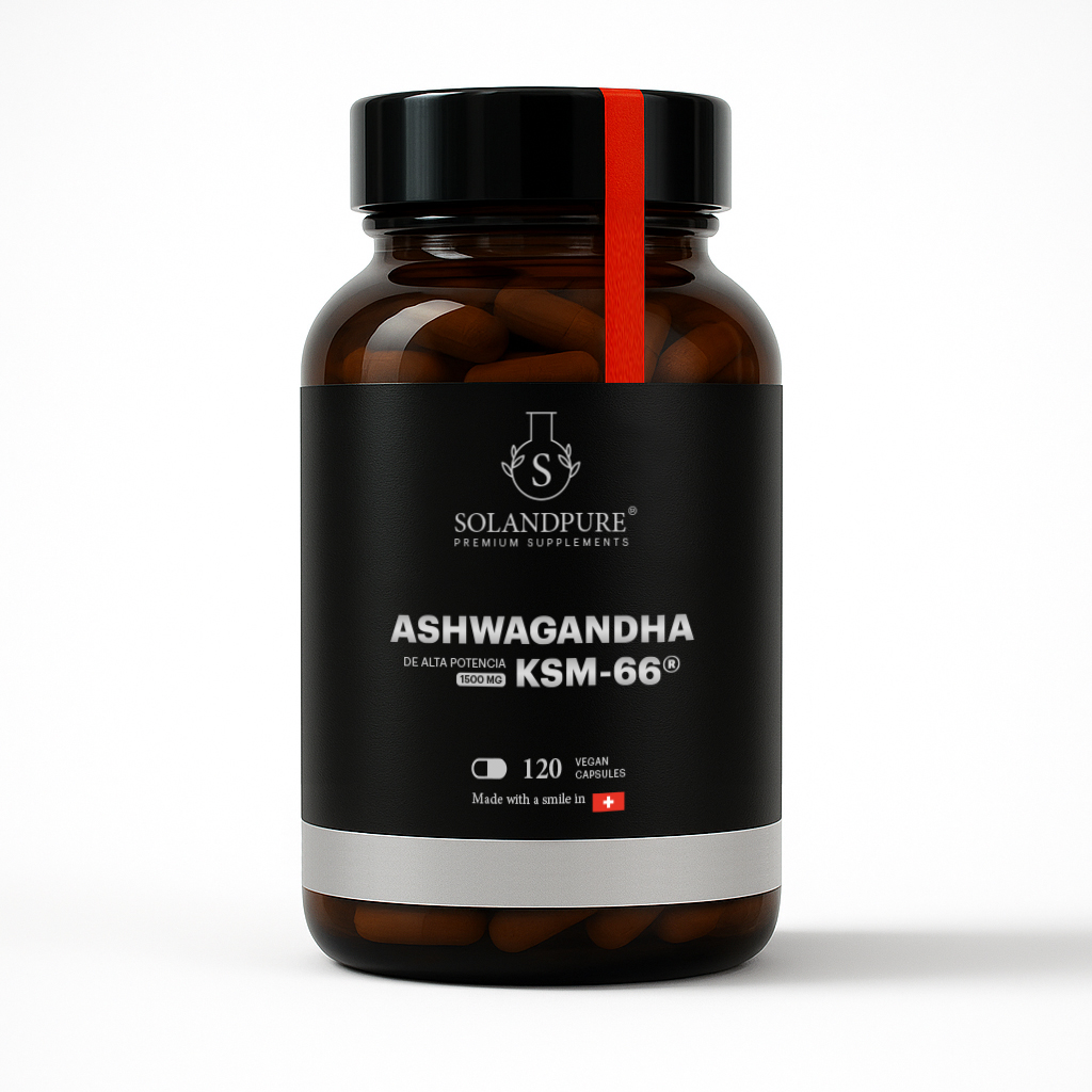 Ashwagandha KSM-66® 1500mg – 120 Cápsulas Vegetales | Energía, Equilibrio y Bienestar Natural - Calidad Premium 
