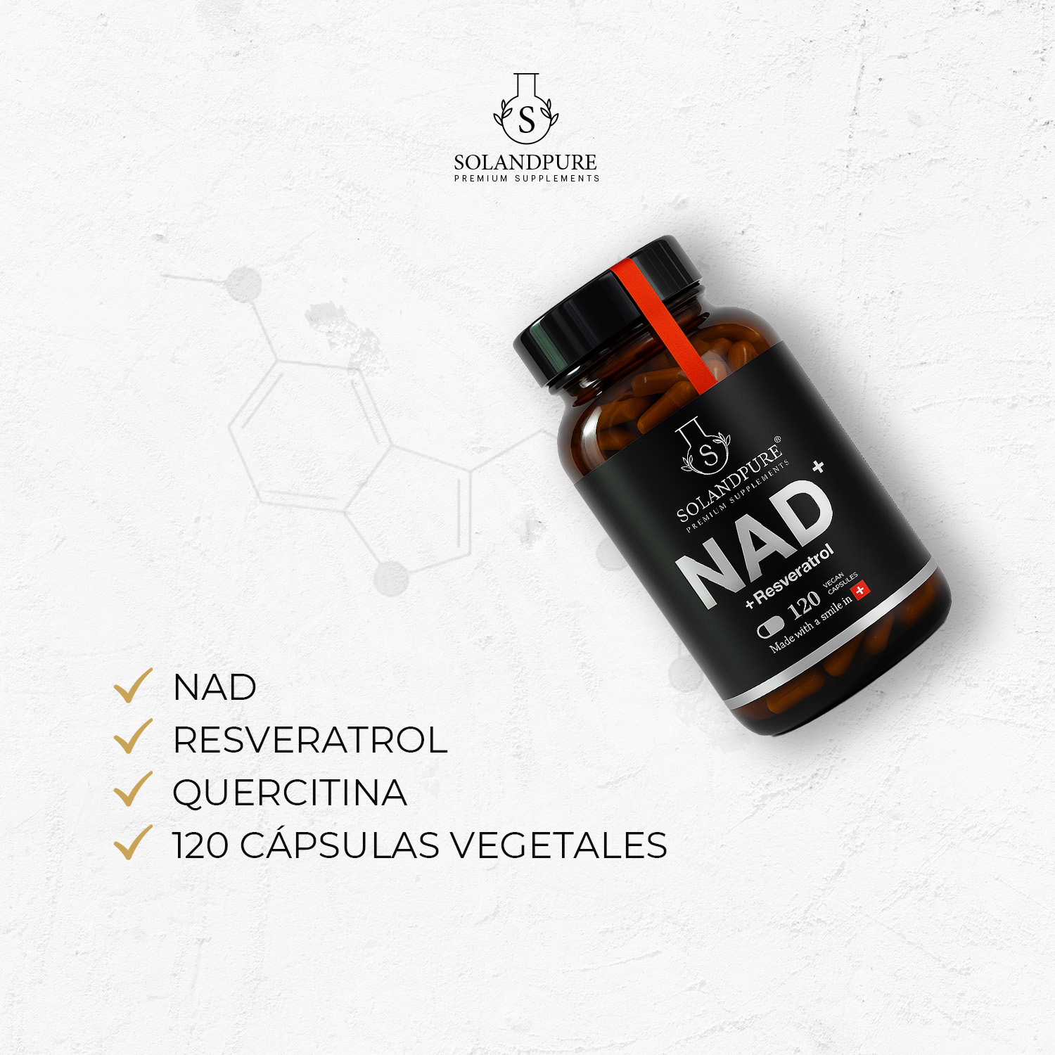 💊 NAD+ con Resveratrol – 120 Cápsulas | Energía Celular y Antienvejecimiento Premium