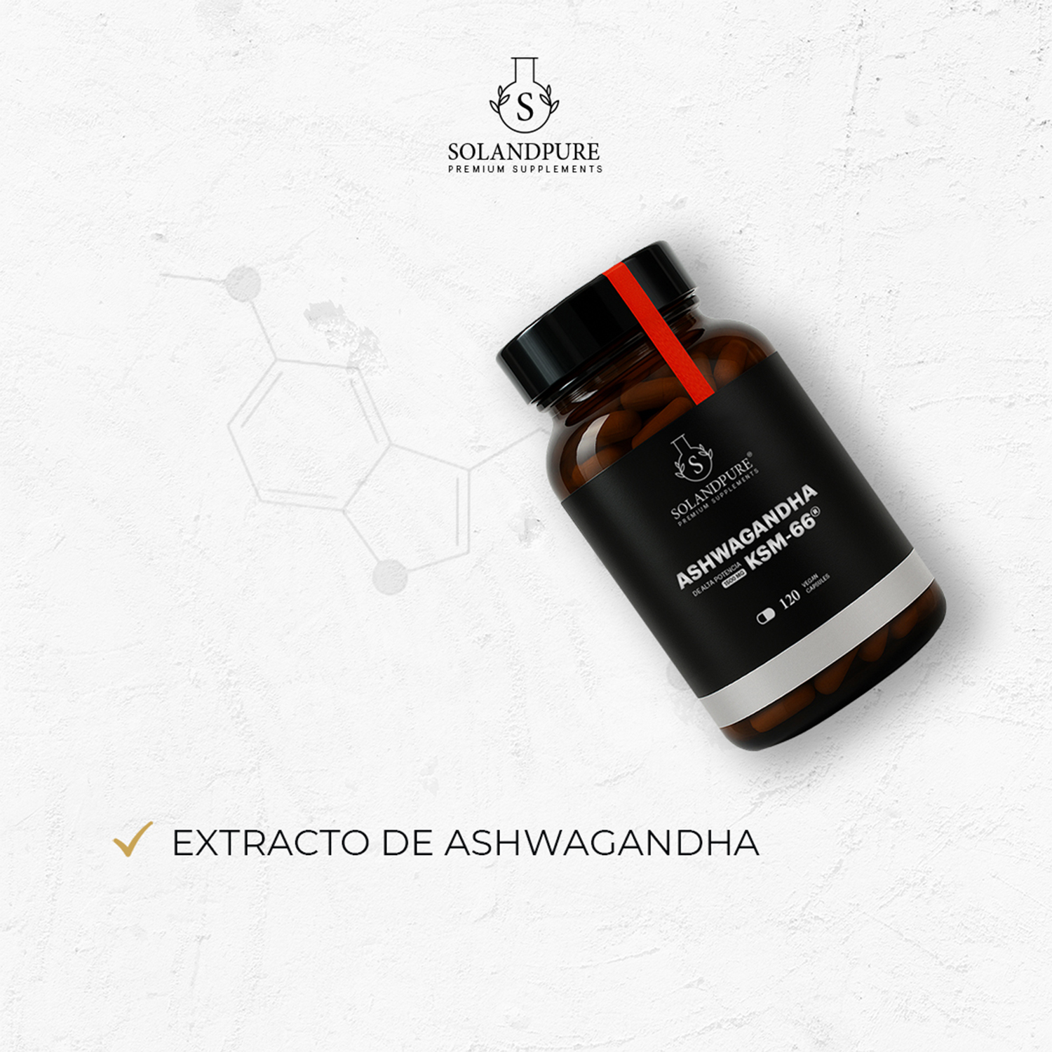 🌿 Ashwagandha KSM-66® 1500mg – 120 Cápsulas | Energía, Equilibrio y Bienestar Natural