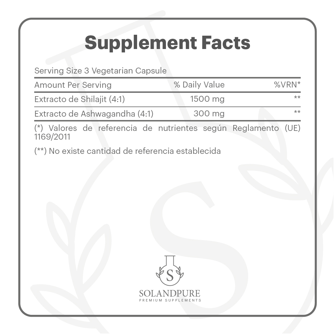 🏔️ Shilajit + Ashwagandha 1500 mg | 120 Cápsulas | Fórmula Original de los Himalayas – Energía, Vitalidad y Bienestar Natural