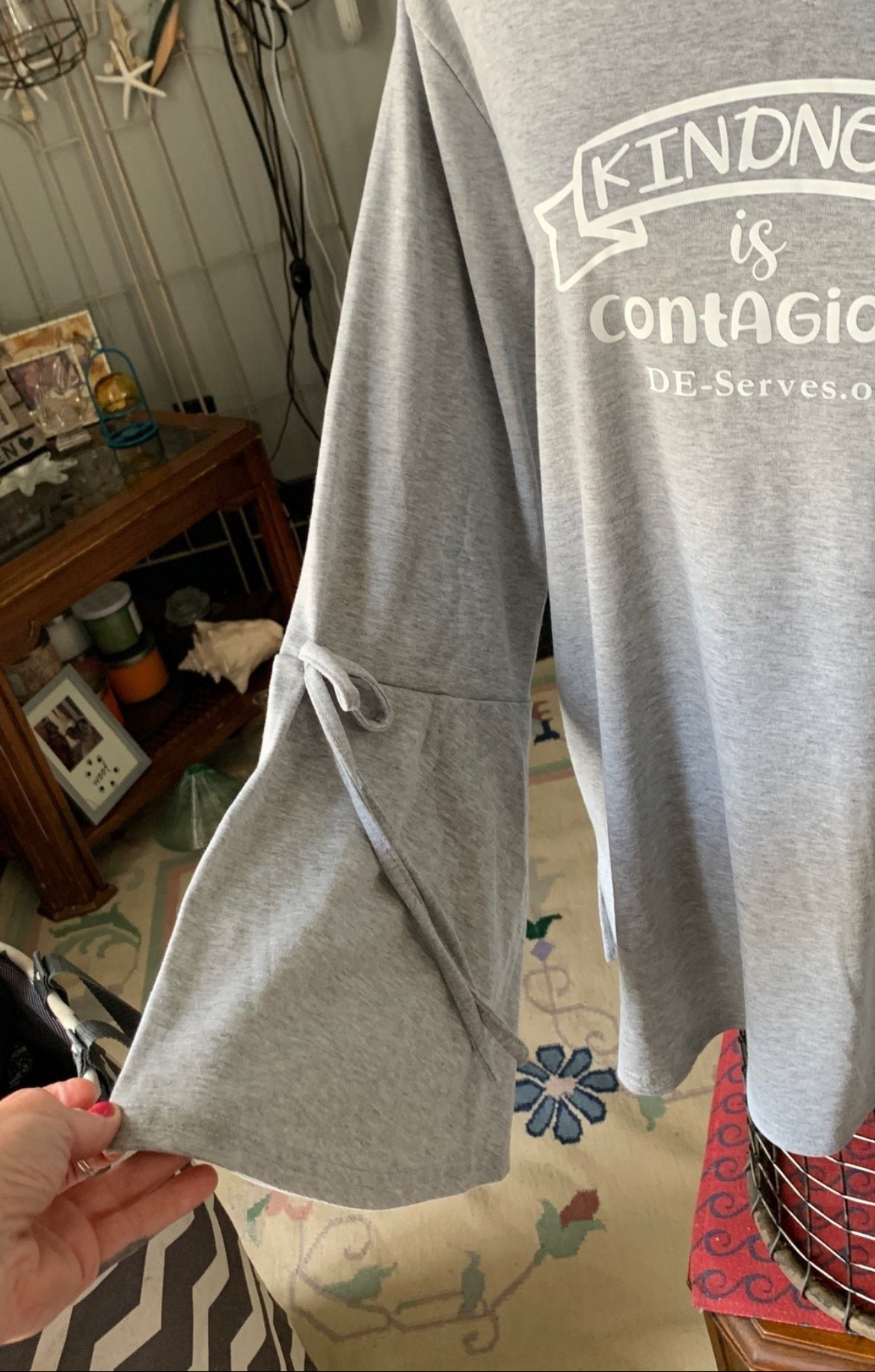 Kindness is Contagious Grey Sweatshirt NWOT