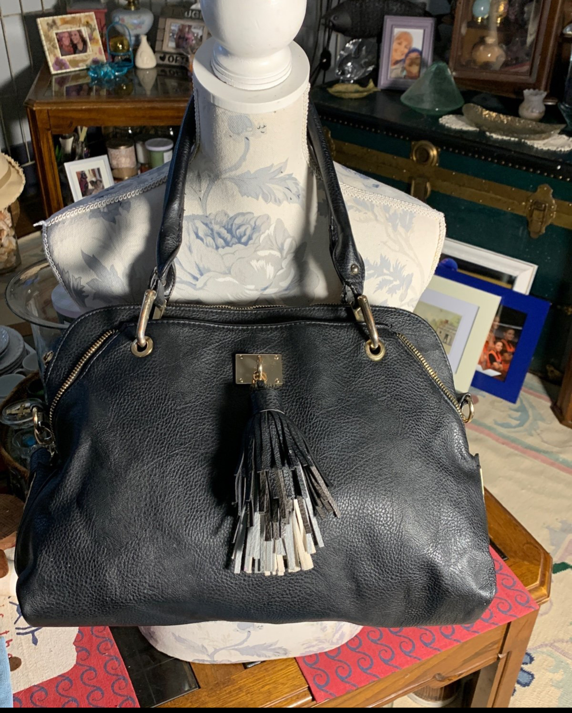 BIG BUDDHA Black Leather Handbag