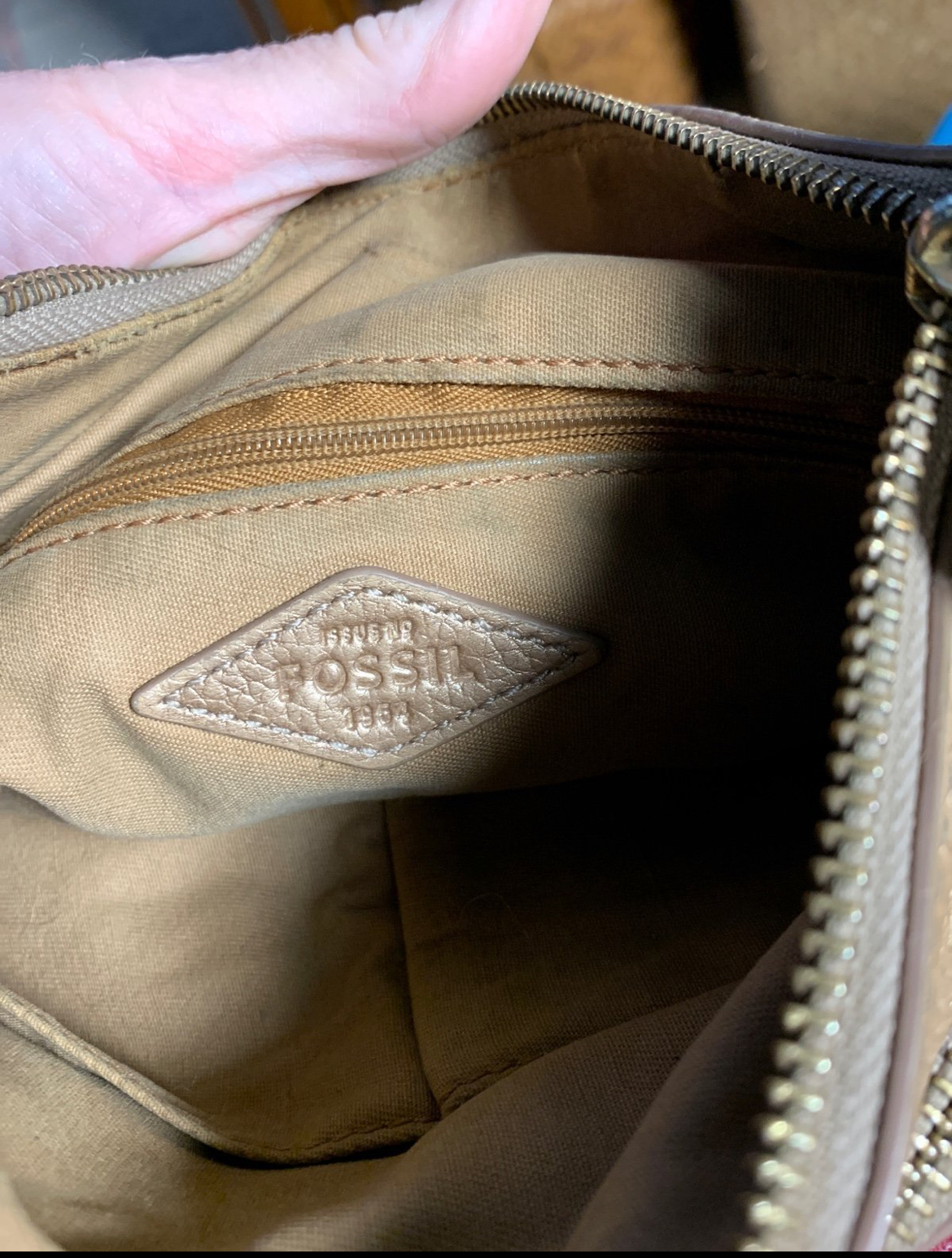 Fossil Leather Crossbody Bag