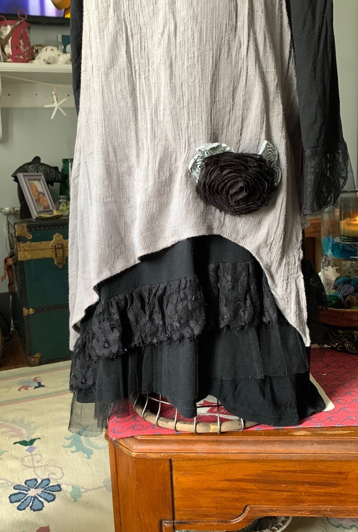 BOUTIQUE Layered Linen Tunic Dress