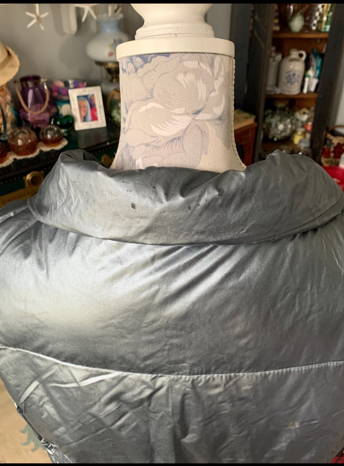 OLD NAVY Metallic Silver Puffer Vest
