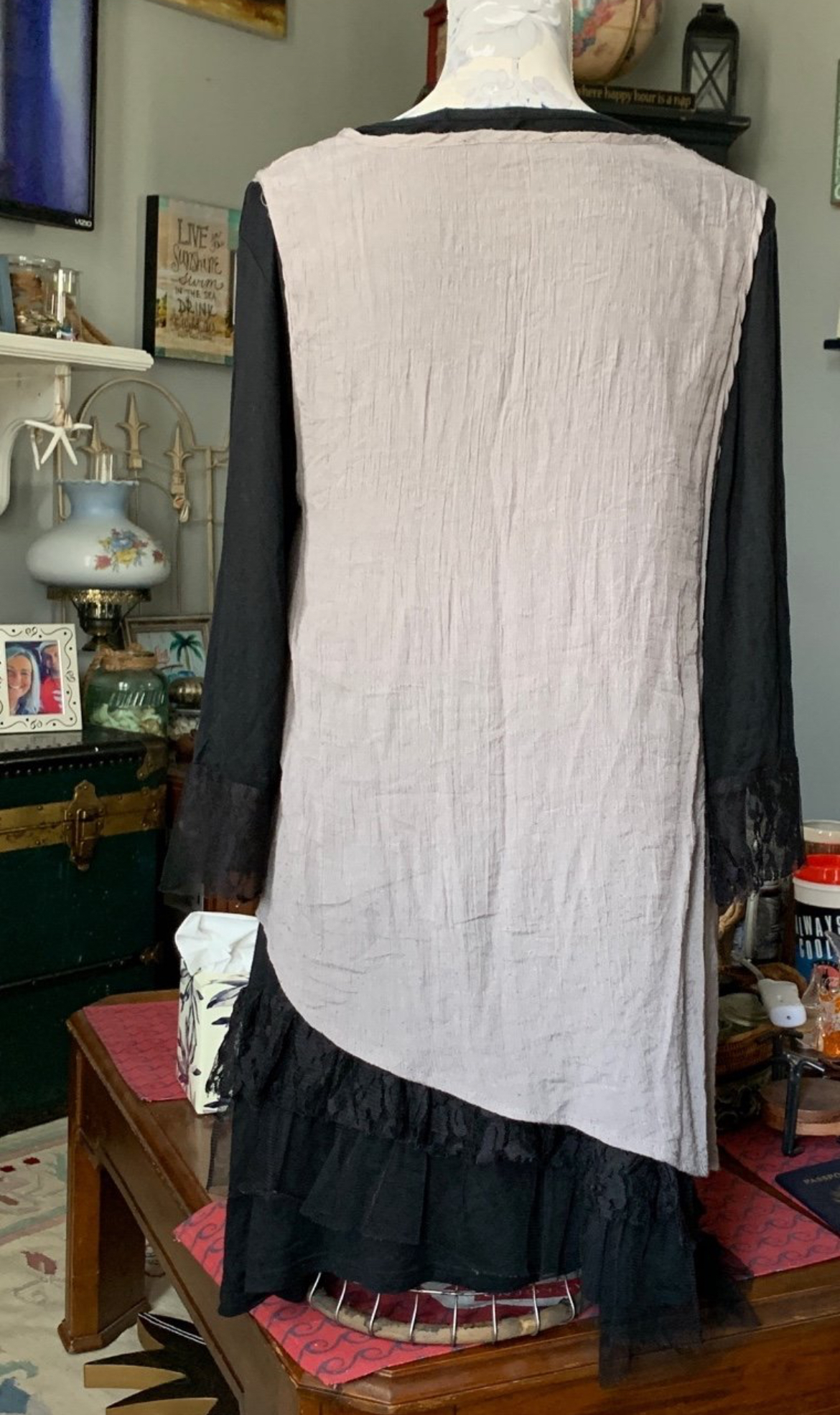 BOUTIQUE Layered Linen Tunic Dress