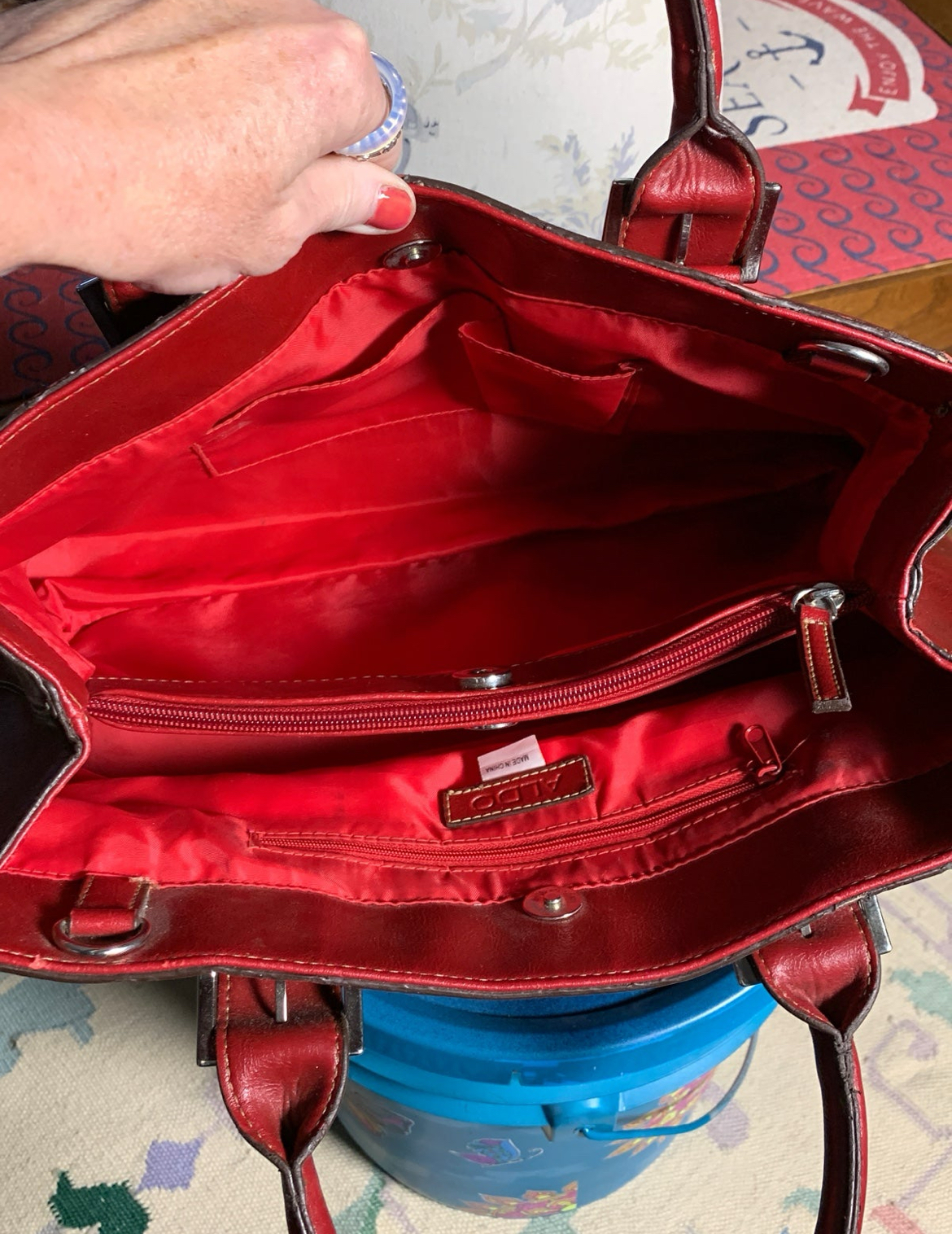 VINTAGE ALDO Red Leather Handbag