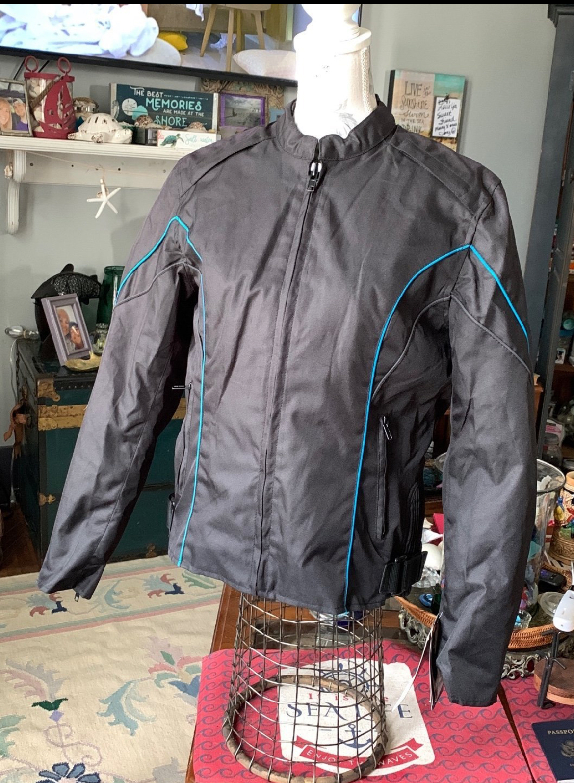 REVOLUTION Black Skull Women's Motorcycle Jacket NWT