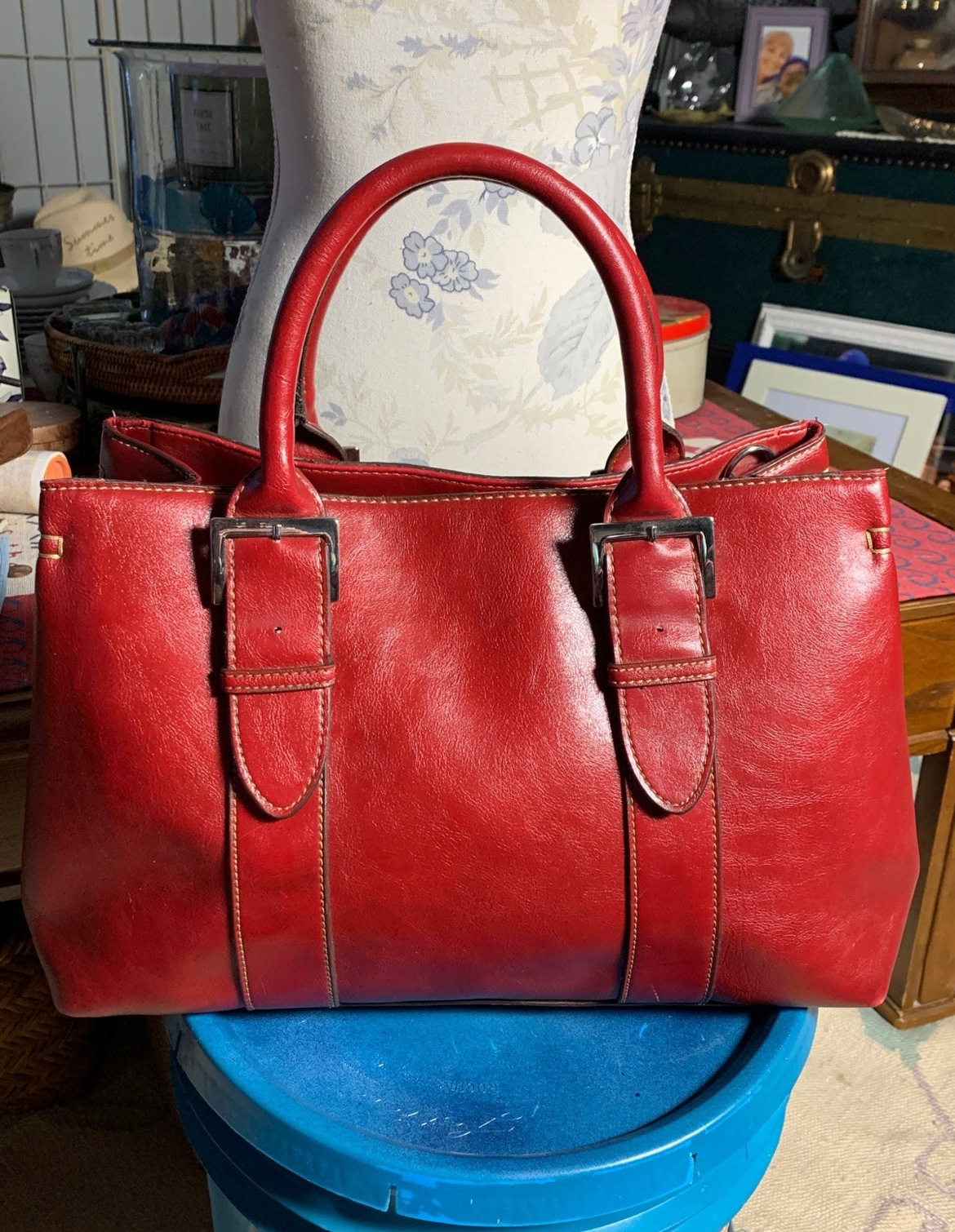 VINTAGE ALDO Red Leather Handbag