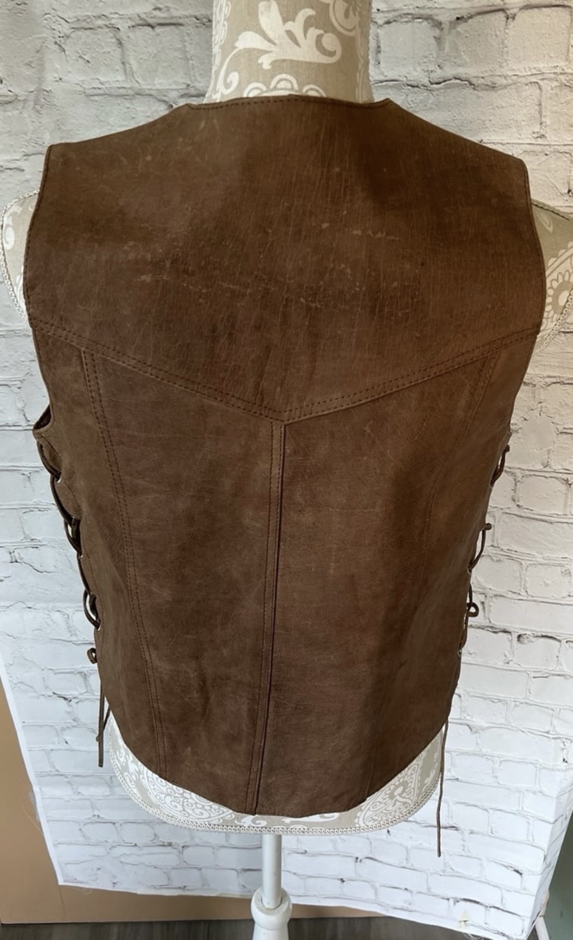Vintage Hudson Brown Leather Vest 