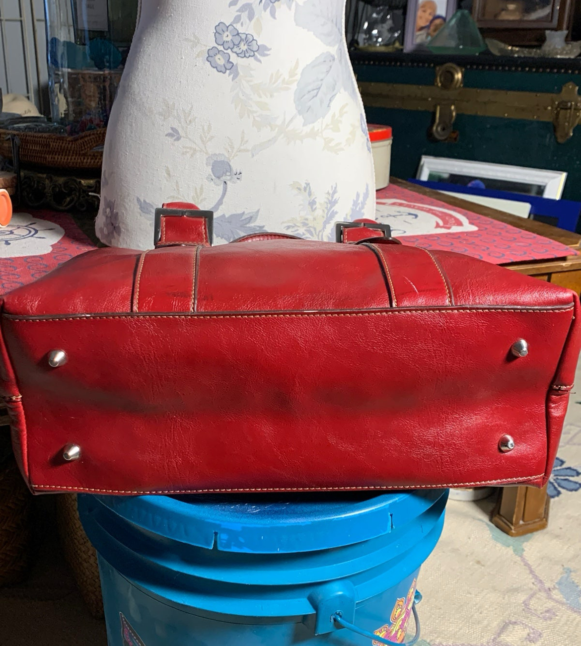VINTAGE ALDO Red Leather Handbag