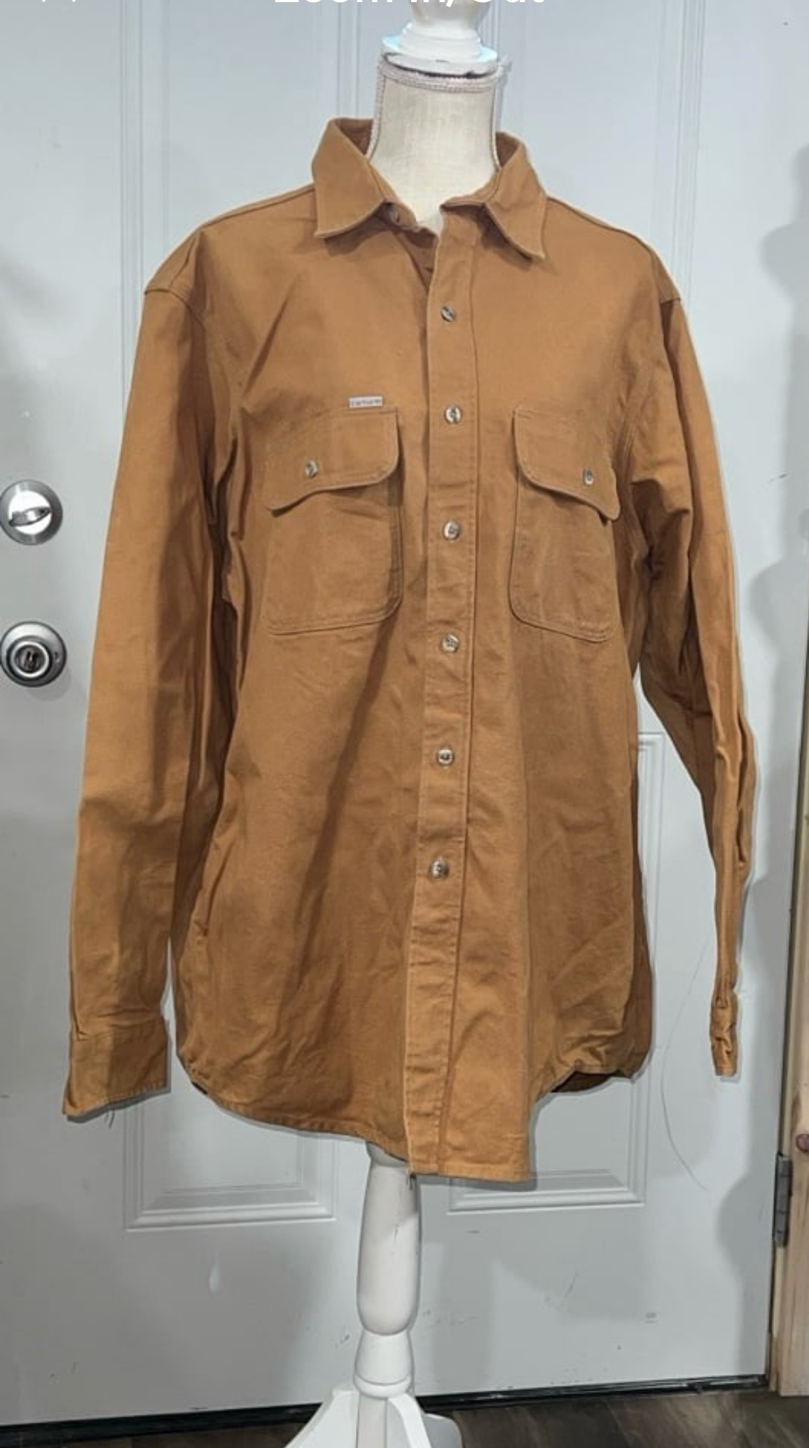 VINTAGE 80's Carhartt Brown Work Shirt