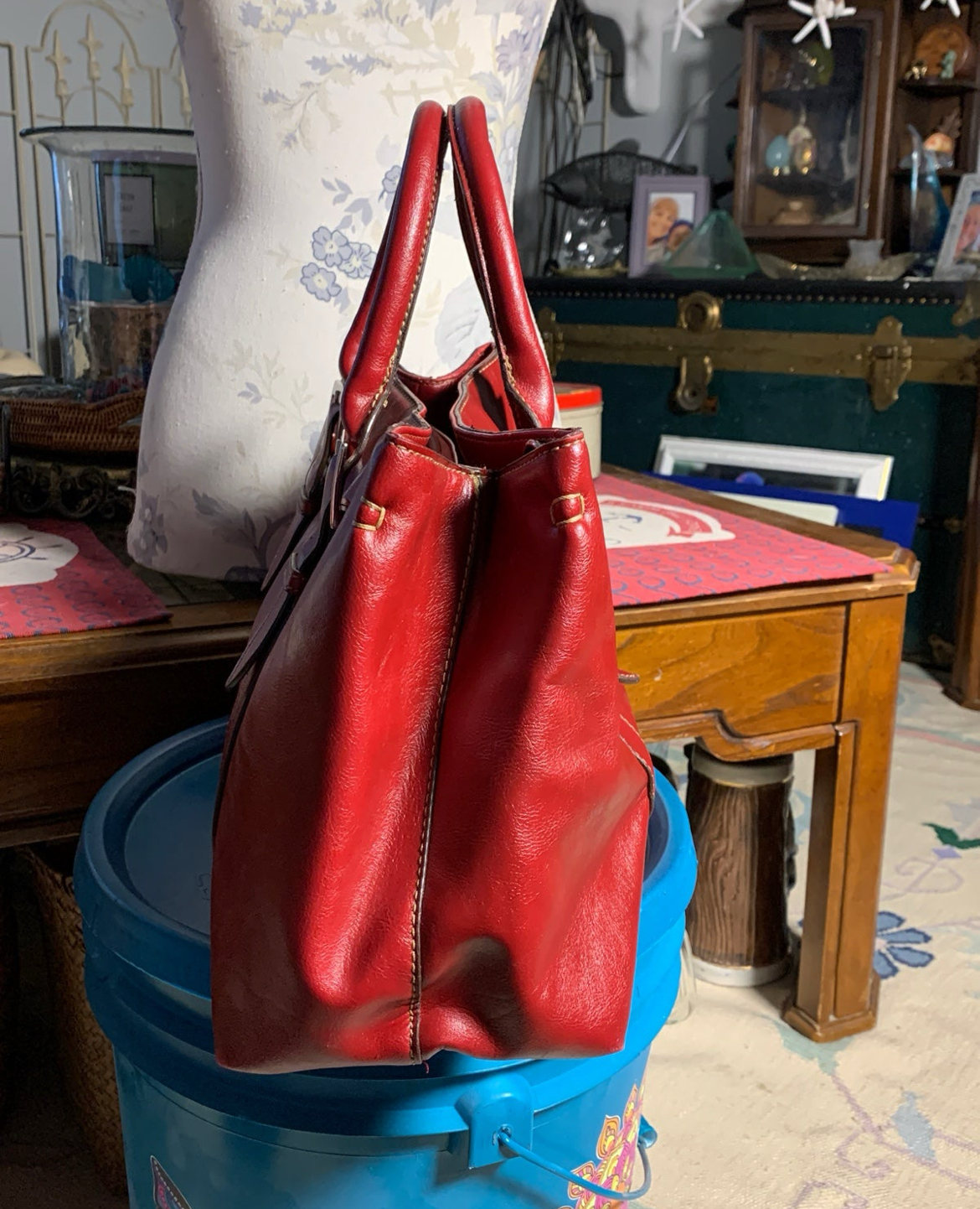 VINTAGE ALDO Red Leather Handbag