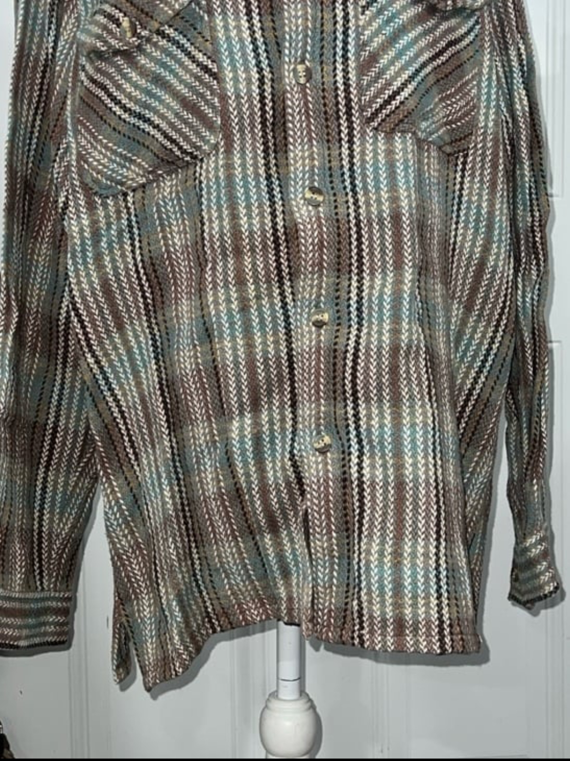 VINTAGE 80's Ash Creek Plaid Flannel/Shacket Button-Up Shirt