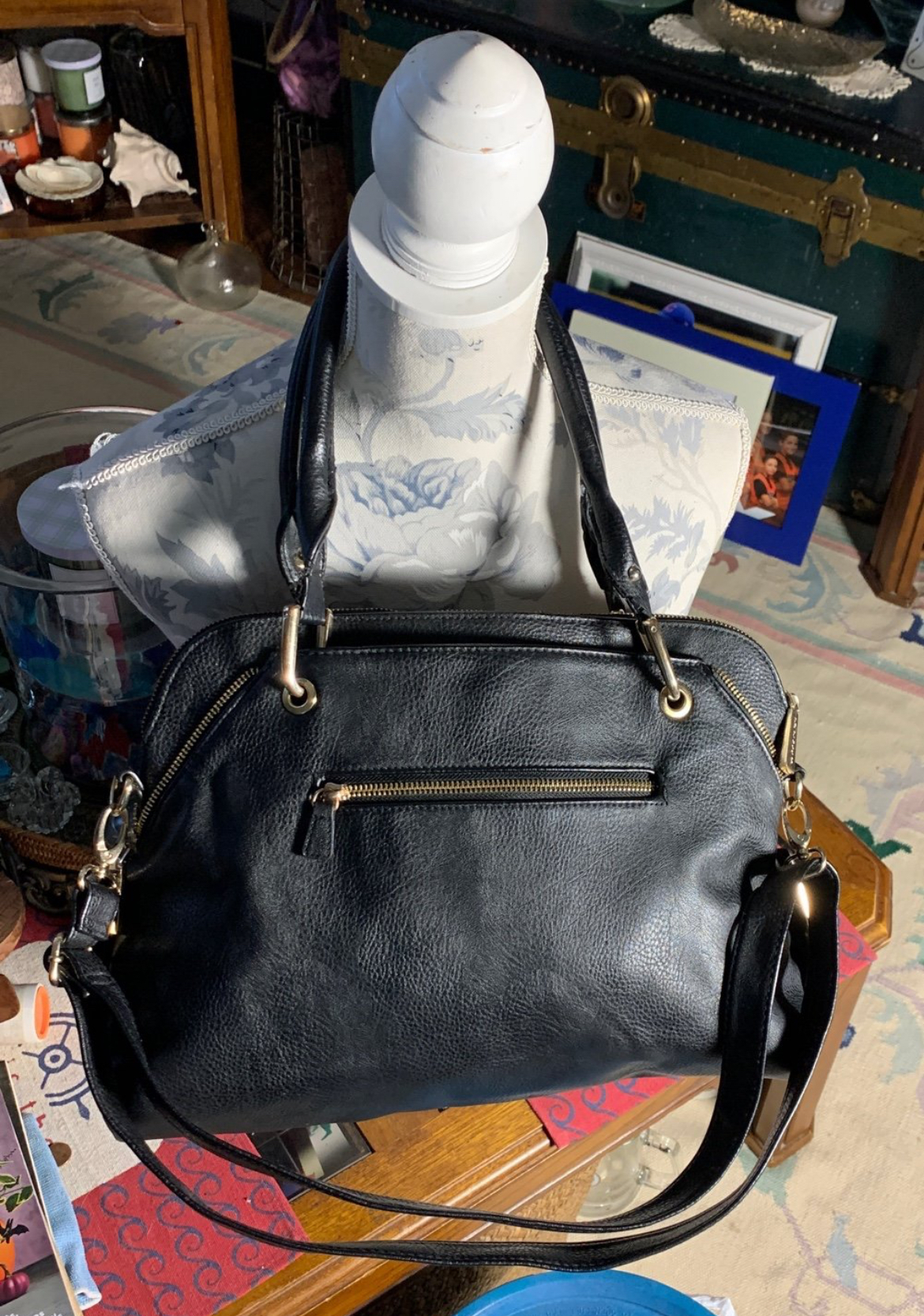 BIG BUDDHA Black Leather Handbag