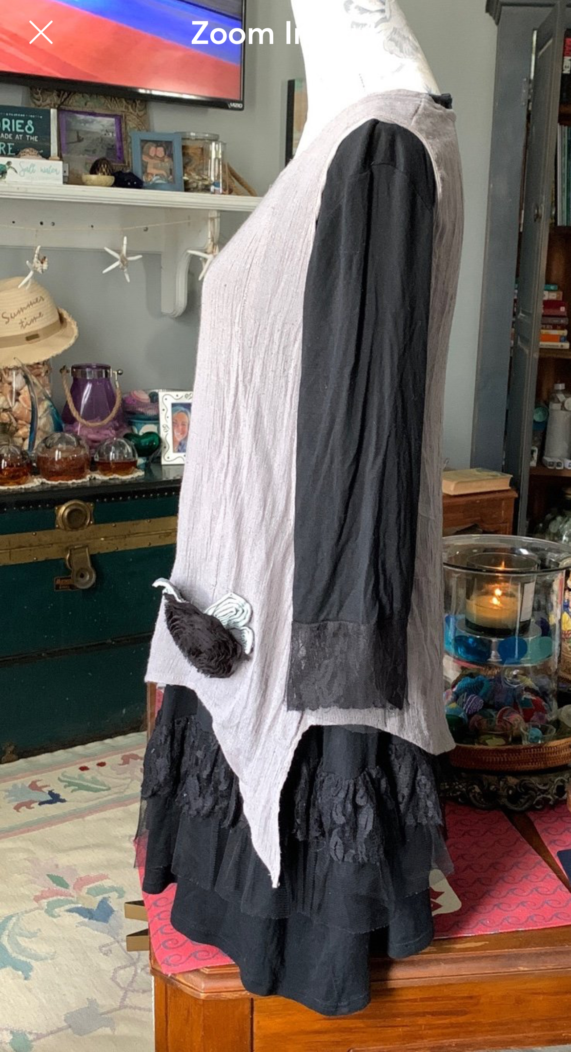 BOUTIQUE Layered Linen Tunic Dress