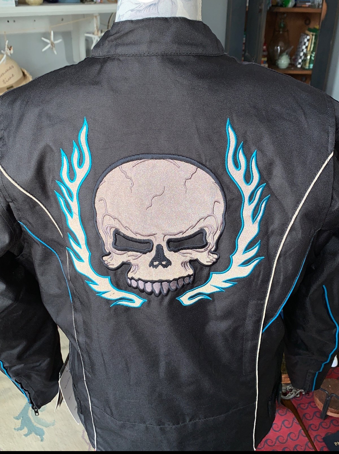 REVOLUTION Black Skull Women's Motorcycle Jacket NWT