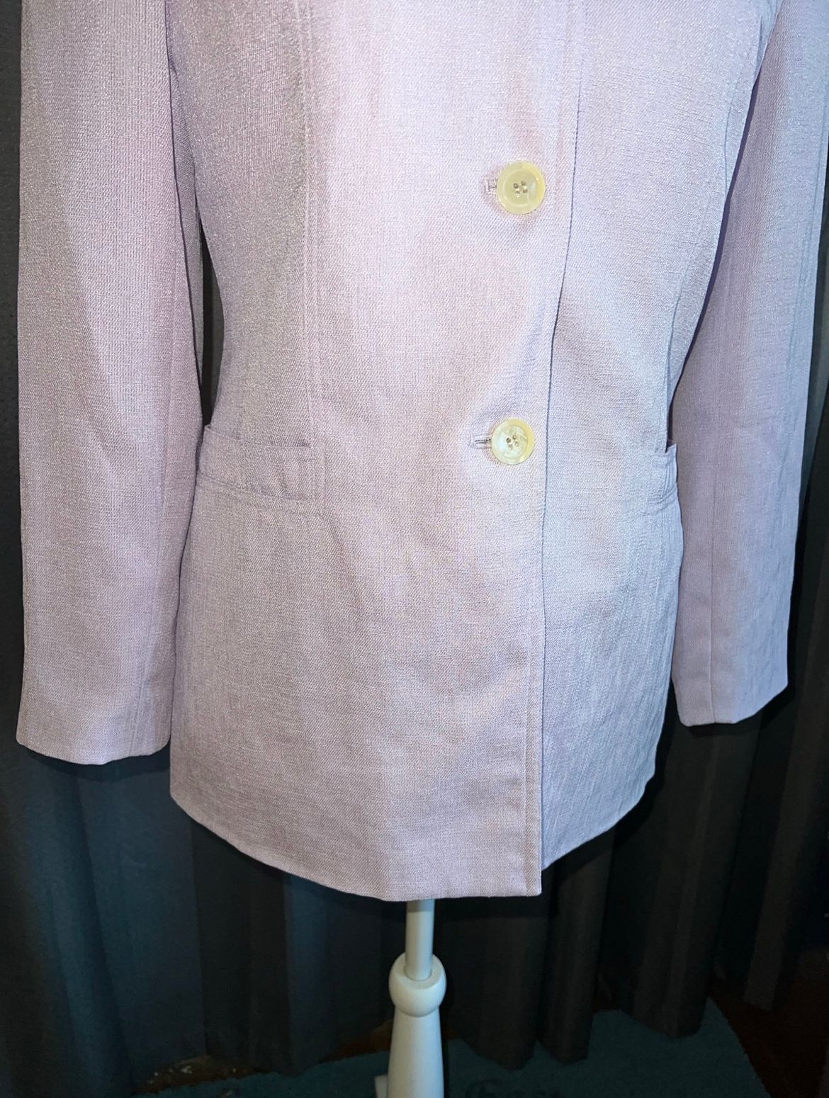 Vintage Amanda Smith Lilac Skirt Blazer Set