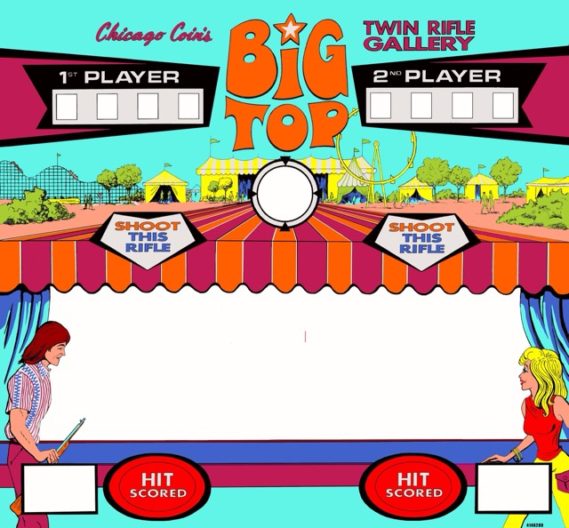 Big Top Twin Rifle Gallery Arcade Marquee