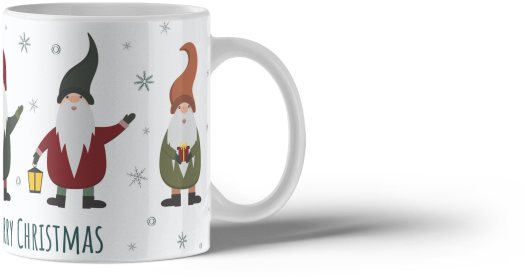 Taza navideña de duendes