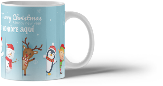 Taza navideña personalizada