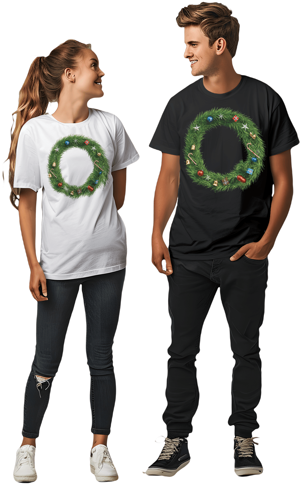 Playera navideña con letra O