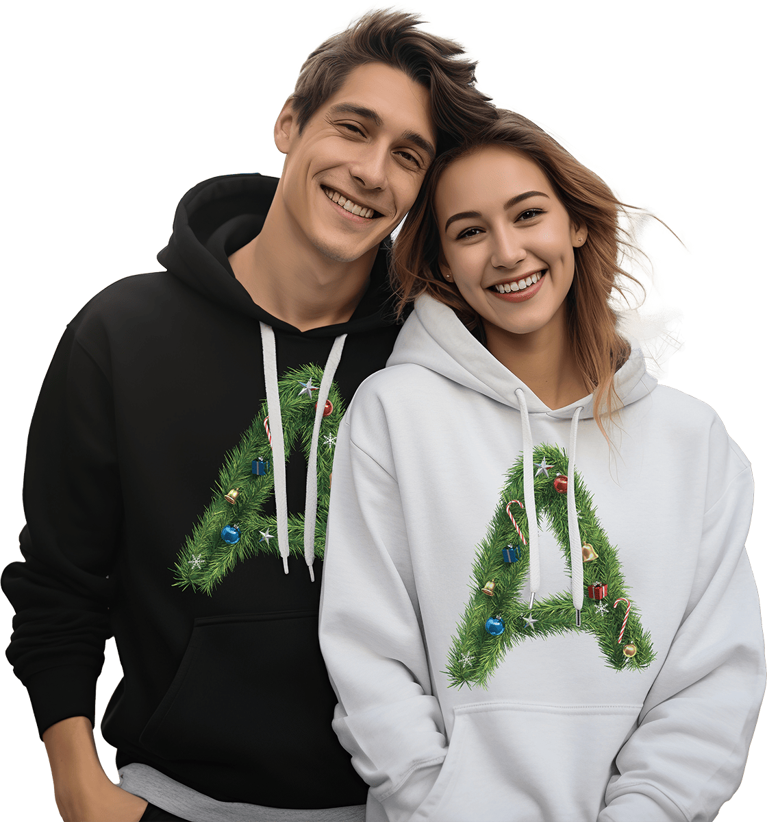 Sudadera con letra festiva