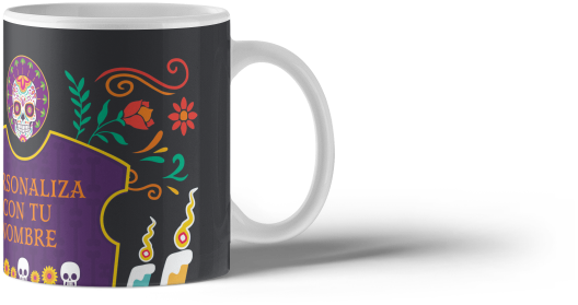 Taza personalizada de Día de Muertos