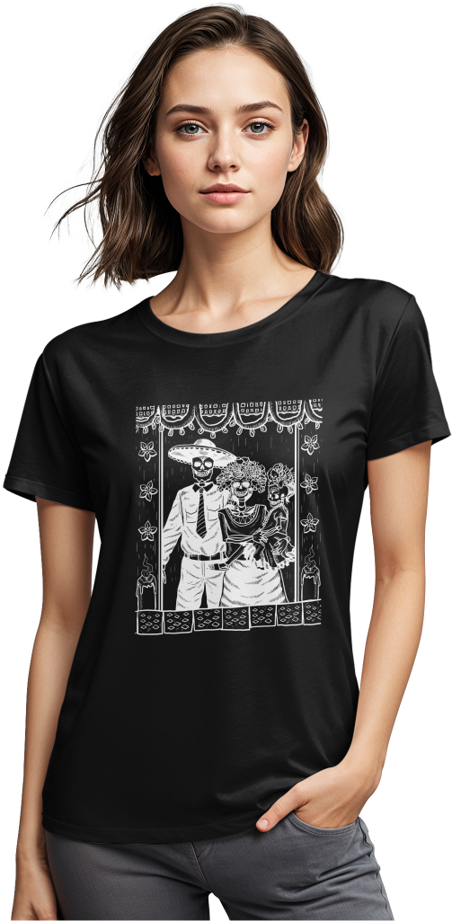 Playera de novios calavera estilo Día de Muertos