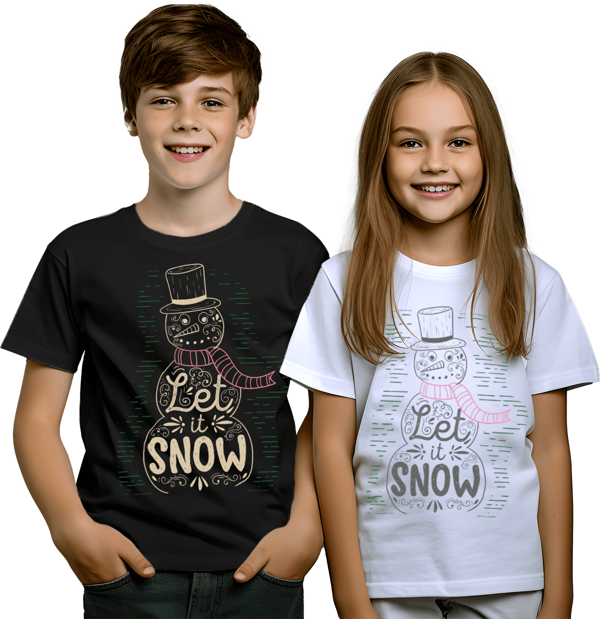 Playera Let it Snow para niños