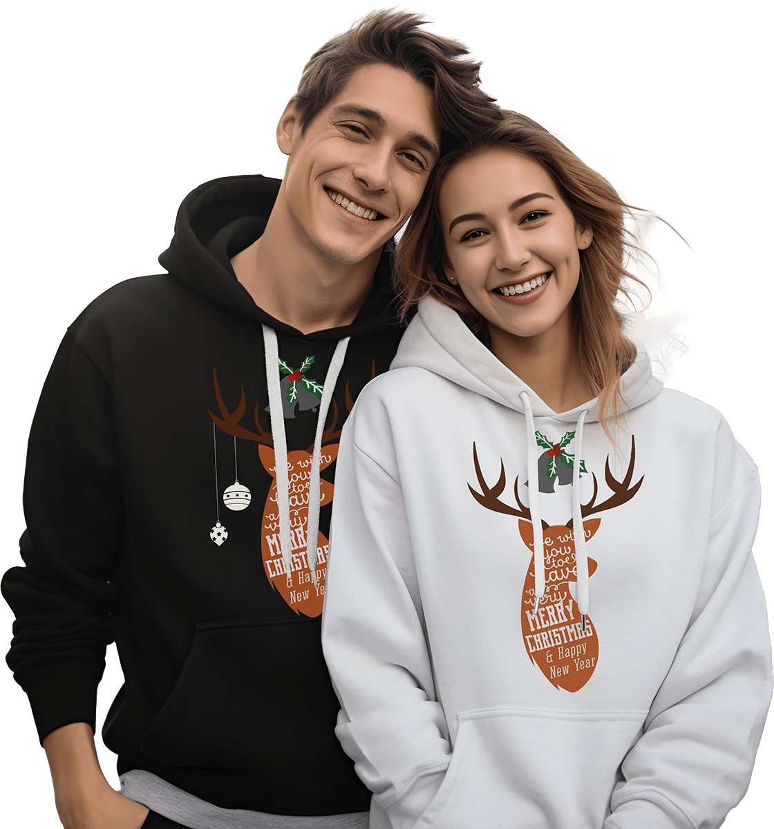 Sudaderas navideñas con diseño de reno