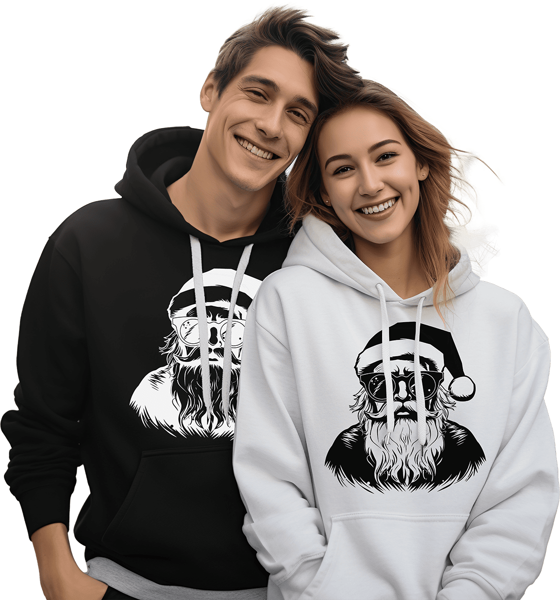 Sudadera navideña con diseño de Santa